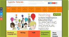 Desktop Screenshot of dyslexiamaterials.com